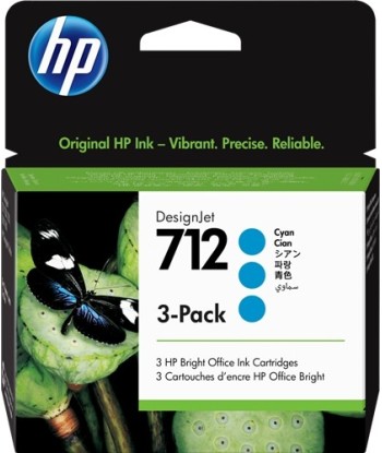 HP 712 Cyan Pack de 3...