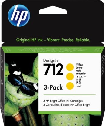 HP 712 Amarillo Pack de 3...