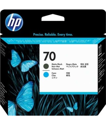 HP 70 Negro Mate/Cyan...