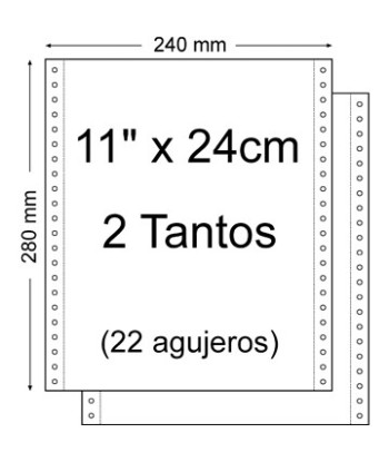 Papel Continuo 11" x 240mm...