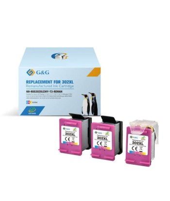 G&G HP 302XL Color Pack de...