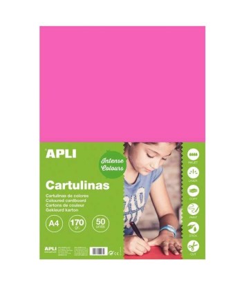 Apli Cartulina Fucsia A4...