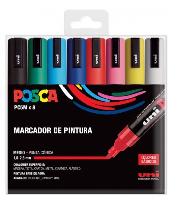 Posca PC 5M/8C Estuche de 8...