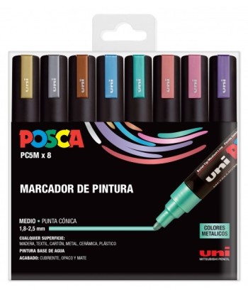 Posca PC 5M/8C Estuche de 8...