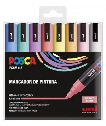 Posca PC 5M/8C Estuche de 8...